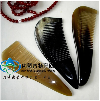 內蒙古特產牛角梳\角梳\純天然保健防脫發\保健梳子\攜帶方便
