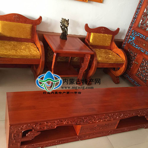蒙族實(shí)木含電視柜（一套）